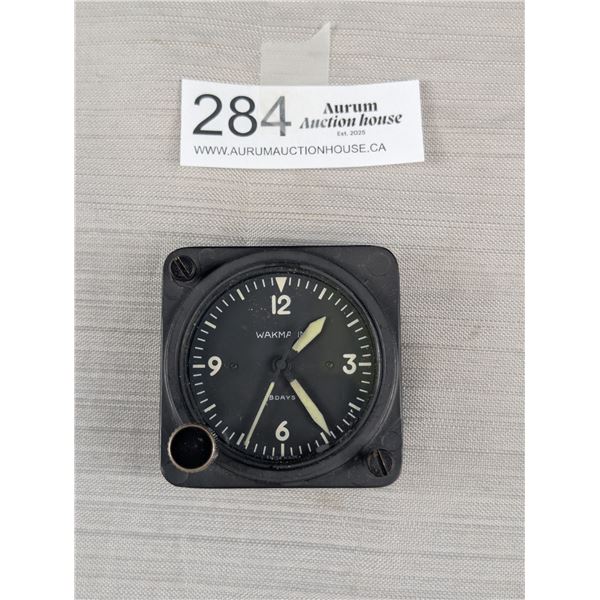 Vintage 8 Day Walkmann  Air Craft Clock In Good Working Order