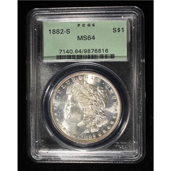 1882-S MORGAN DOLLAR PCGS MS64