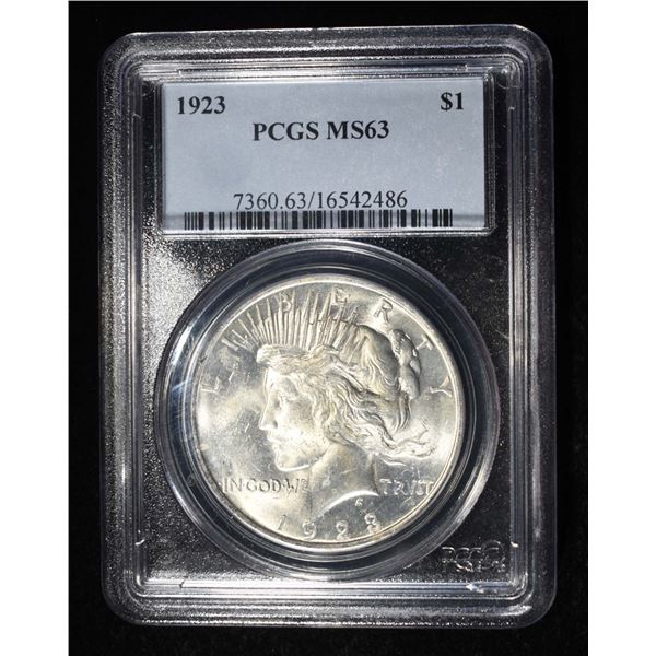 1923 PEACE DOLLAR PCGS MS63