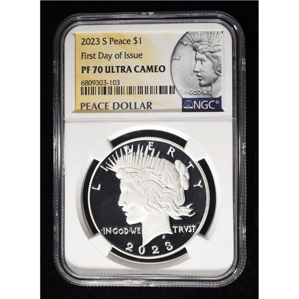 2023-S PEACE DOLLAR NGC PF70 ULTRA CAMEO