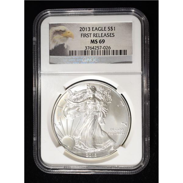 2013 AMERICAN SILVER EAGLE NGC MS69