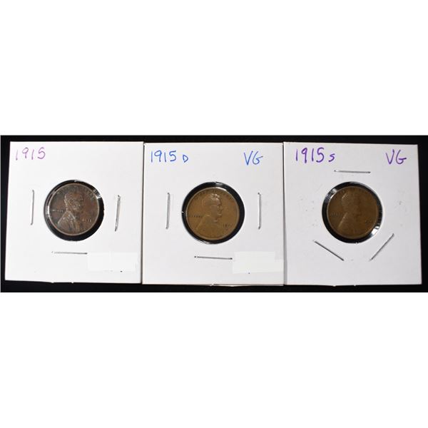 1915-P,D&S WHEAT CENTS