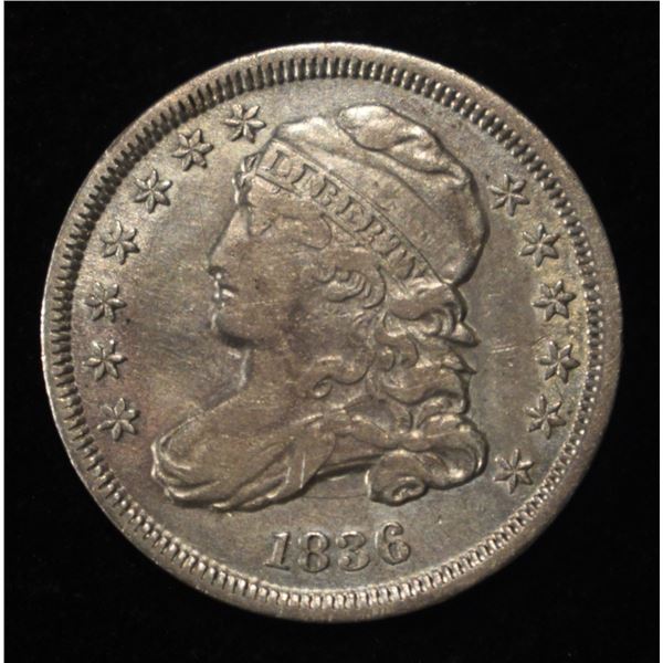 1836 CAPPED BUST DIME VF/XF