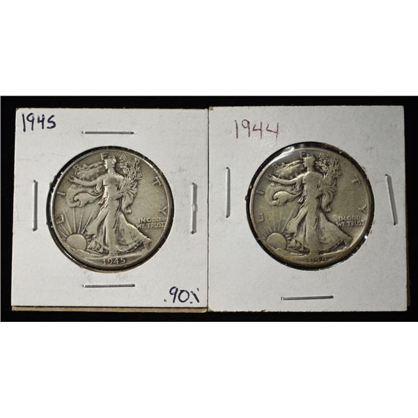 1944 & 1945 WALKING LIBERTY HALF DOLLARS