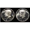 Image 1 : (2) 90% SILVER 1964 KENNEDY HALF DOLLARS PROOF BU