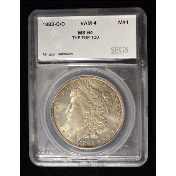1883-O/O MORGAN DOLLAR SEGS CH/GEM BU VAM 4