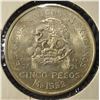Image 2 : 1952 FIVE PESOS 72% SILVER