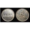 Image 2 : (2) 80% SILVER CANADIAN DOLLARS