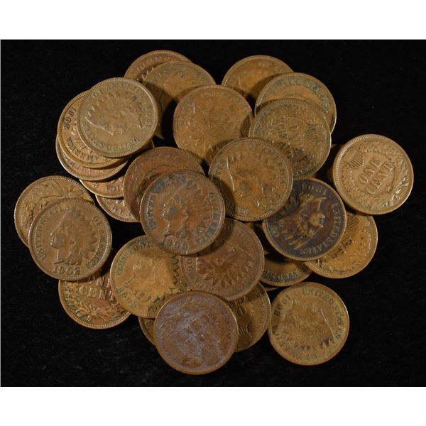 32 XF&AU INDIAN CENTS-10 DIFF DATES