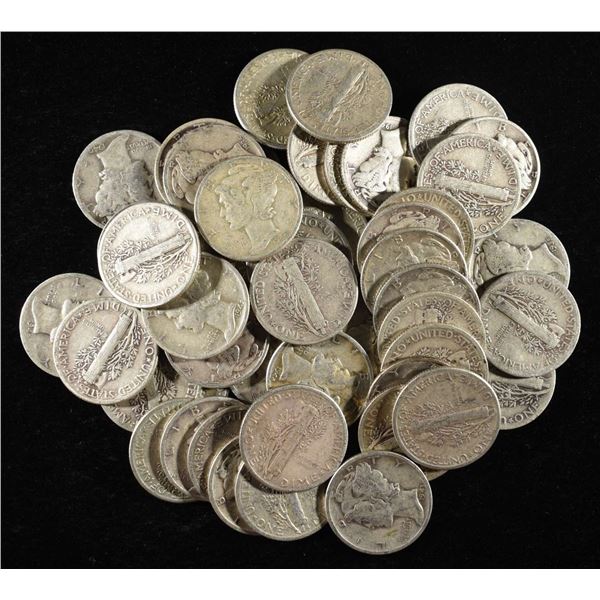 (50) MERCURY DIMES