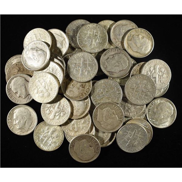 (50) 90% SILVER ROOSEVELT DIMES