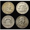 Image 2 : (10) 90% SILVER FRANKLIN HALF DOLLARS