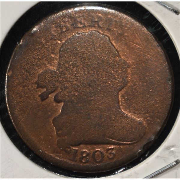 1803 DRAPED BUST HALF CENT