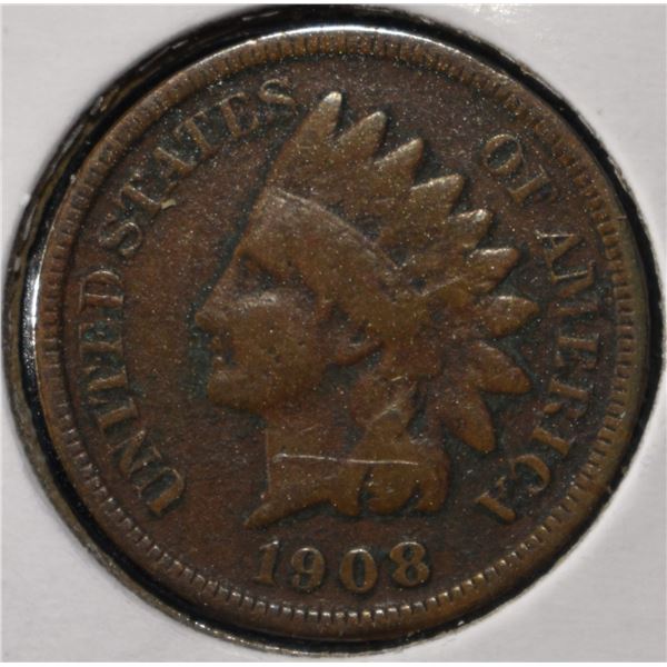 1908-S INDIAN CENT VF
