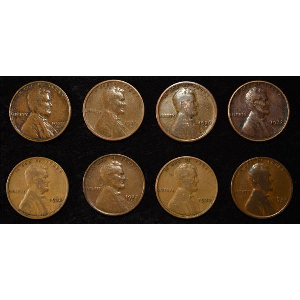 8 NICE EARLY SEMIKEY WHEAT CENTS