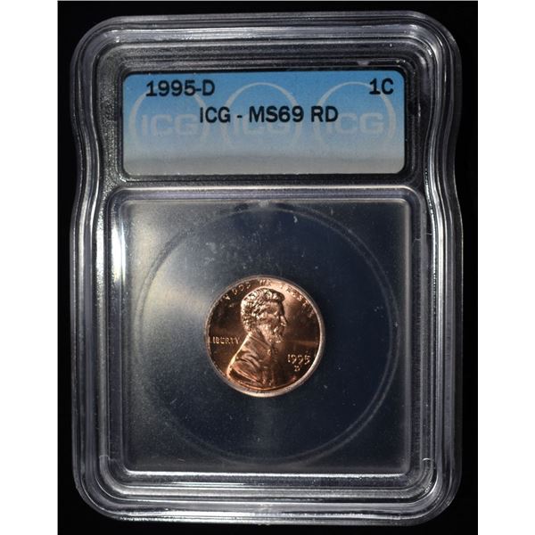 1995-D LINCOLN MEMORIAL CENT ICG MS69 RD