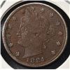 Image 1 : 1884 'V' NICKEL VF/XF