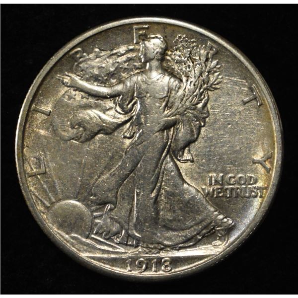 1918 WALKING LIBERTY HALF DOLLAR XF