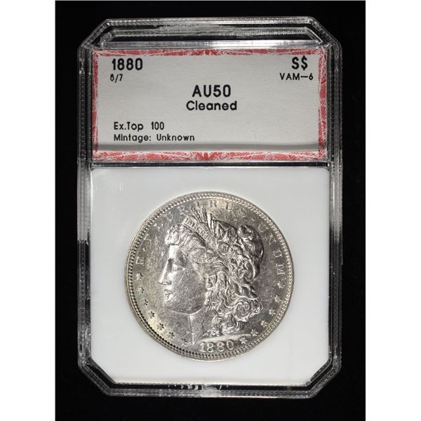 1880 8/7 MORGAN DOLLAR PCI AU CLEANED