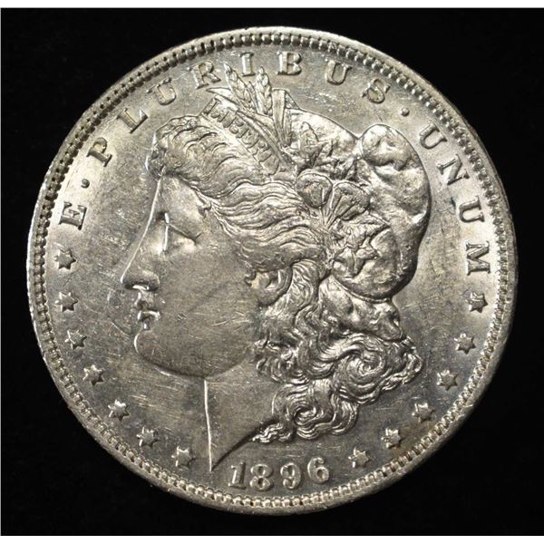 1896-O MORGAN DOLLAR AU/UNC LIGHT OLD CLEANING