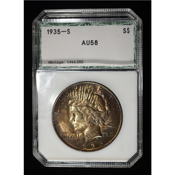 1935-S PEACE DOLLAR AU/BU