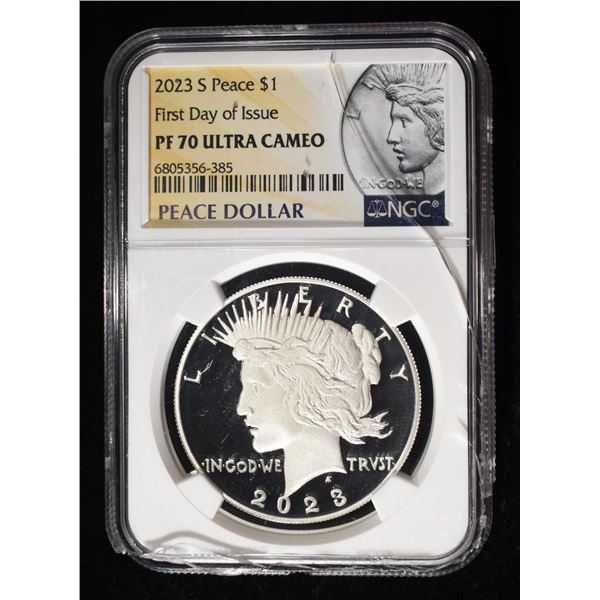 2023-S PEACE DOLLAR NGC PF70 ULTRA CAMEO