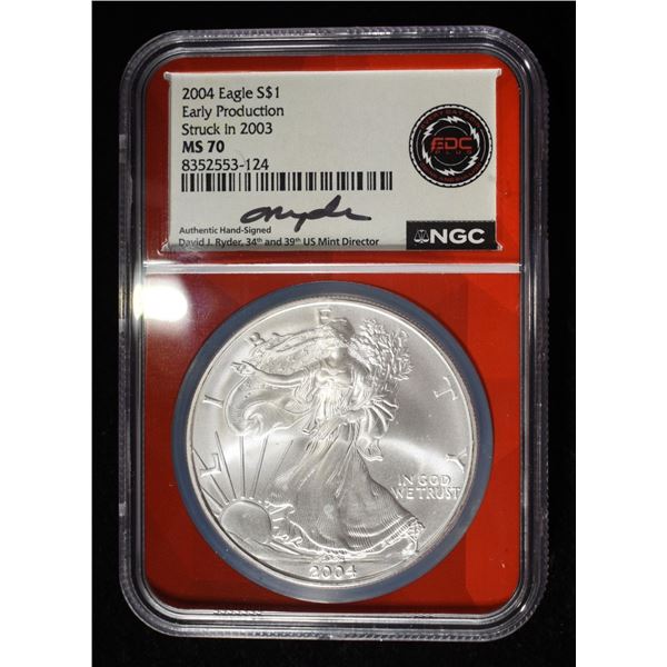 2004 AMERICAN SILVER EAGLE NGC MS70