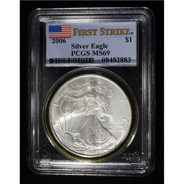 2006 AMERICAN SILVER EAGLE PCGS MS69