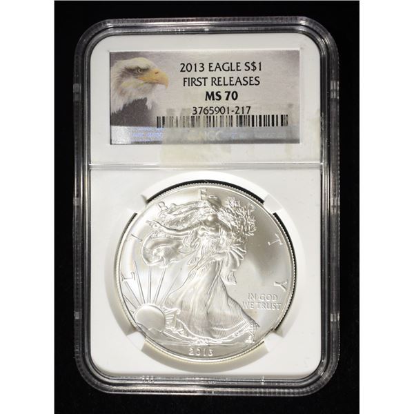 2013 AMERICAN SILVER EAGLE NGC MS70