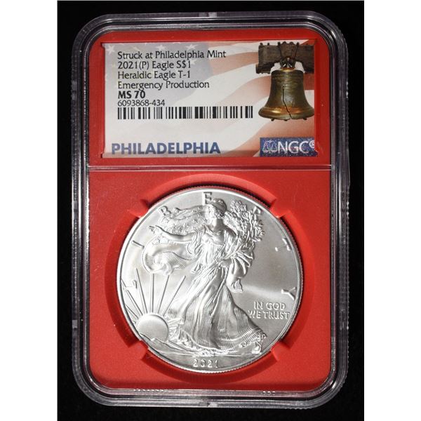 2021(P) AMERICAN SILVER EAGLE NGC MS70