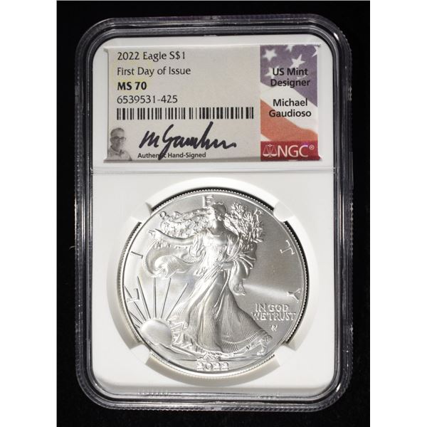 2022 AMERICAN SILVER EAGLE NGC MS70