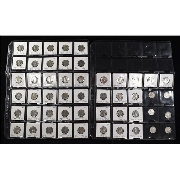 (50) 90% SILVER MERCURY DIMES