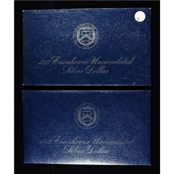 1972 & 1973 EISENHOWER UNC SILVER DOLLAR