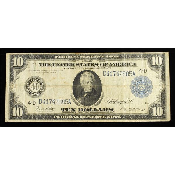 1914 $10 FEDERAL RESERVE NOTE BLUE SEAL