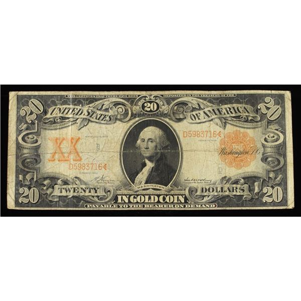 1906 $20 GOLD CERTIFICATE