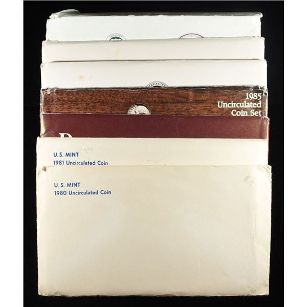 1980-1989 MISSING 82, 83 & 86 MINT SETS