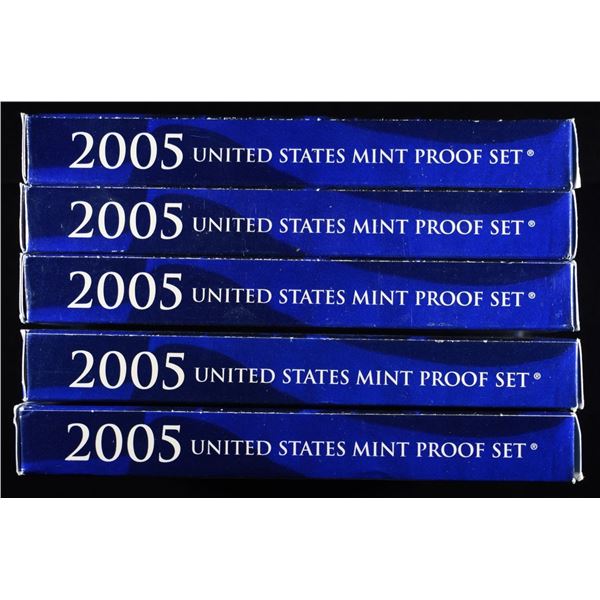(5) 2005 MINT PROOF SETS