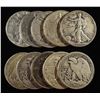 Image 1 : (10) 90% SILVER WALKING LIBERTY HALF DOLLARS