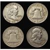 Image 2 : (10) 90% SILVER FRANKLIN HALF DOLLARS