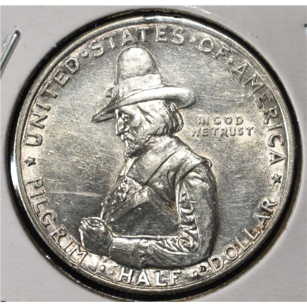 1920-D 50C PILGRIM COMMEM