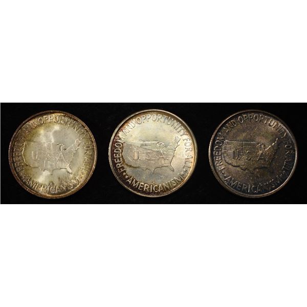 1951-P,D,S WASH/CARVER COMMEM HALVES CH/GEM BU