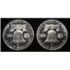 Image 2 : (2) 1960 90% SILVER FRANKLIN HALF DOLLARS PROOF BU