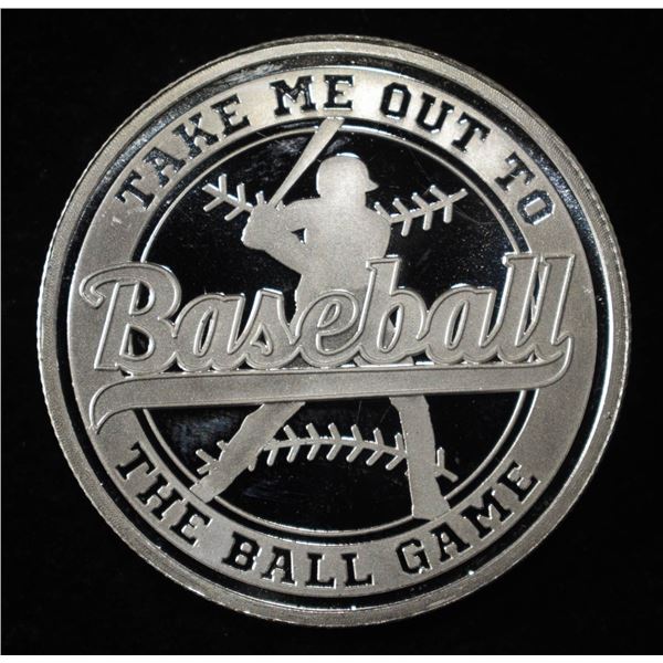 BASEBALL 1 OZ .999 SILVER ROUND