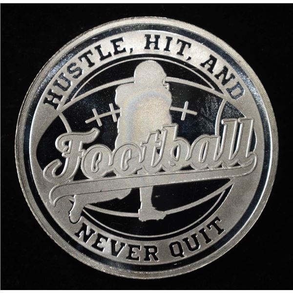 FOOTBALL 1 OZ .999 SILVER ROUND