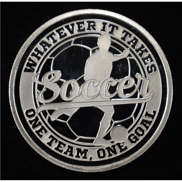 SOCCER 1 OZ .999 SILVER ROUND