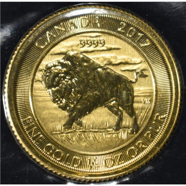 2017 CANADA 1/4 OZ GOLD BUFFALO .9999 FINE