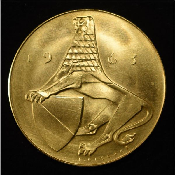 1963 GOLD SWISS SHOOTING MEDAL SCHUTZENFEST ZURICH