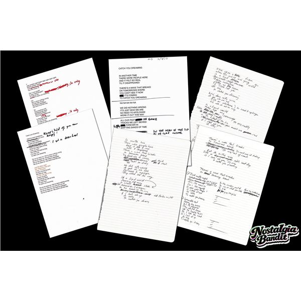 Ride | Andy Bell Original Handwritten & Annotated Draft Lyrics "Catch You Dreaming" (c.2017-2021)