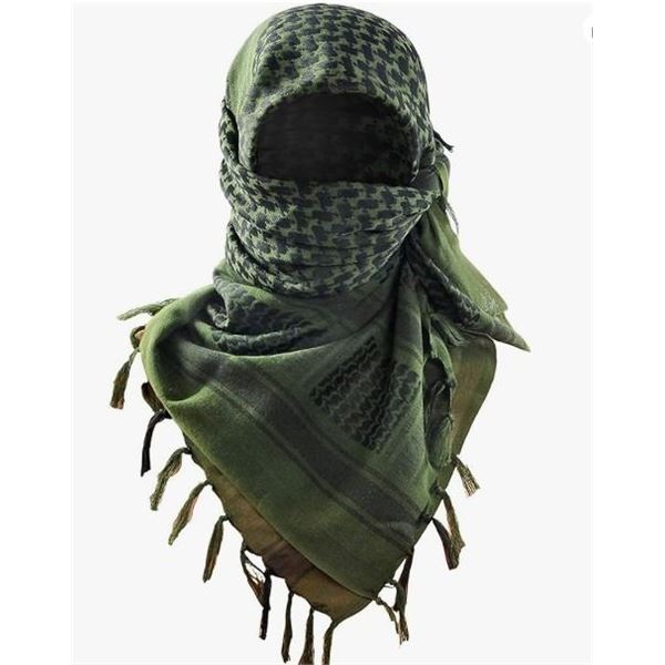 6X Green And Black Shemag