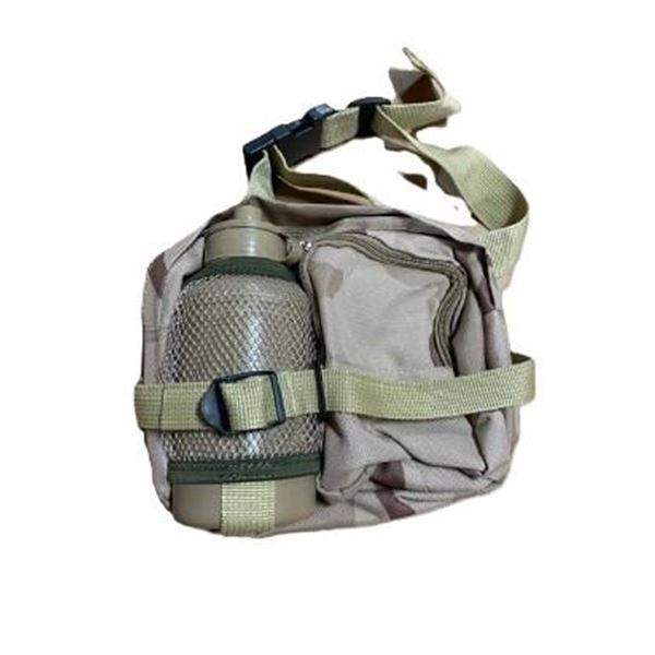 2X 3 Color Desert Camo Water bottle pouch with water bottle